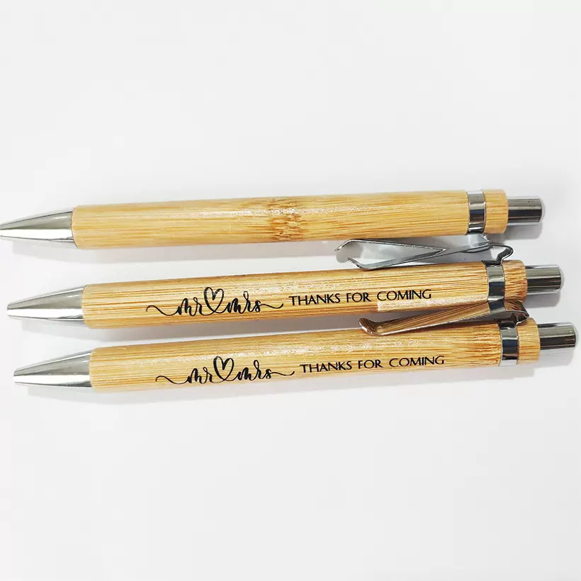 供应竹子圆珠笔 竹管笔批发可印刷竹木办公镭射激光 竹杆广告笔