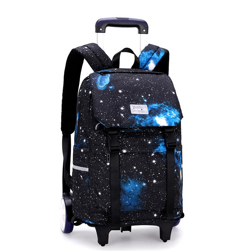 Estudiante de escuela secundaria de estilo coreano hombres y mujeres subiendo escaleras Schoolbag impresión estudiante de escuela primaria trolley grado 2, 3, 4, 5, 6