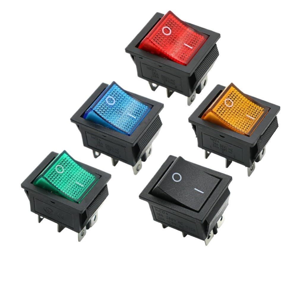 供应KCD4船行开关带灯开关4脚船型开关翘板开关