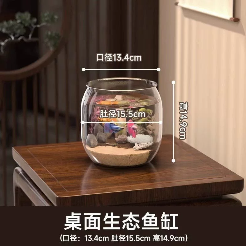 Plastic turtle breeding cylinder micro -landscape hood living room transparent lid lizard lizard climbing cylinder