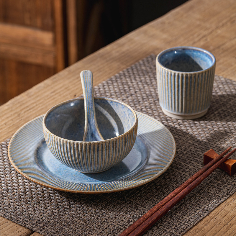 Chaozhou Ceramic Set for One Person, Retro Dinner Plate, Dish Plate, Kiln-Turned Clay Soup Bowl, Restaurant Chopsticks and Spoons Wholesale Chaozhou Ceramic Set for One Person, Retro Dinner Plate, Dish Plate, Kiln-Turned Clay Soup Bowl, Restaurant Chopsticks and Spoons Wholesale