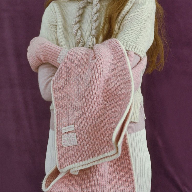 yuri在韩国代购*rockfish25秋冬针织围巾围脖 简约百搭少女感单品