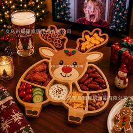 跨境新品Christmas Snack Serving Tray圣诞零食托盘节日派对摆盘