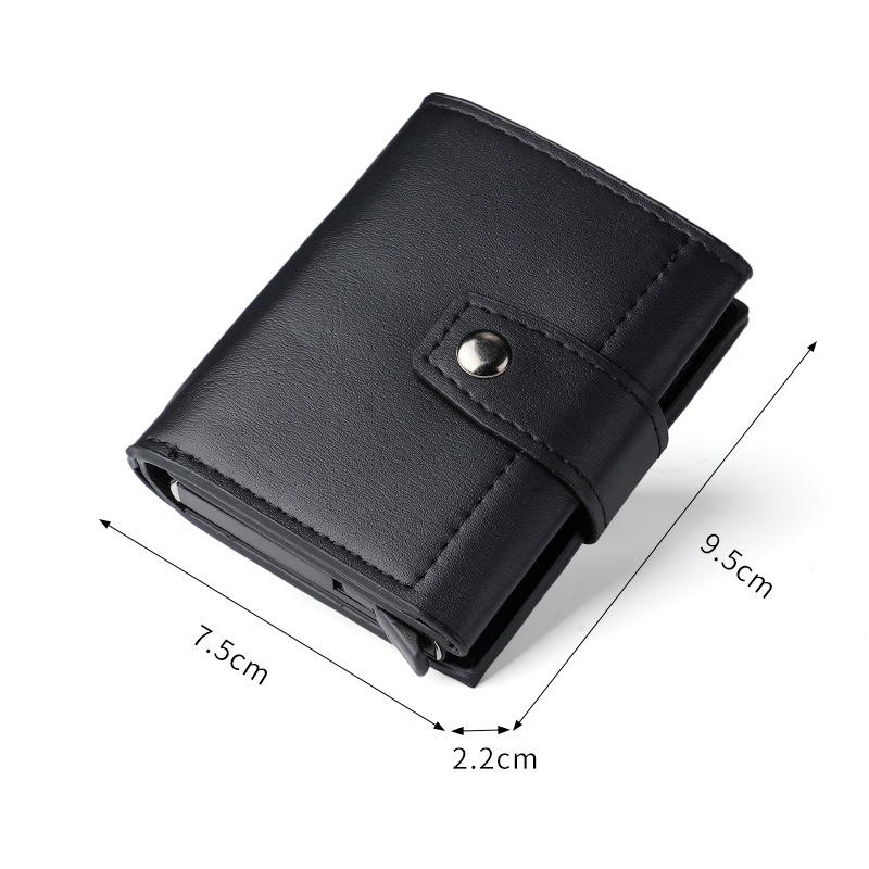 Men's Tri Fold Wallet European American Fashion Automatic Card Slots Large Capacity Coin Purse Card Holder Wholesale_voghion.com