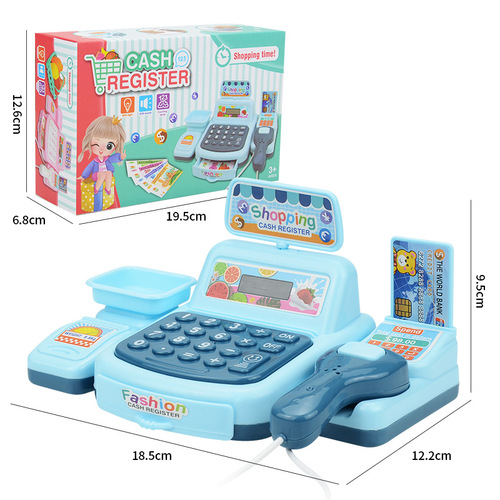 Cross-border children's simulation supermarket cash register play house toy baby mini convenience store cashier model