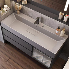 款洗手池卫生间洗漱台实木浴室柜一体盆套装卫浴洗脸盆柜组合