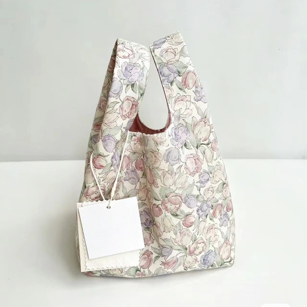 Folding handheld foldable linen bag, cloth bag one shoulder