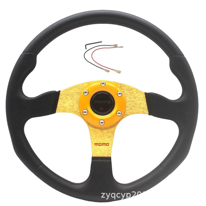Car Modified Steering Wheel, Go-Kart Steering Wheel, 14-Inch 350mm Racing Competition Universal Atv Steering Wheel