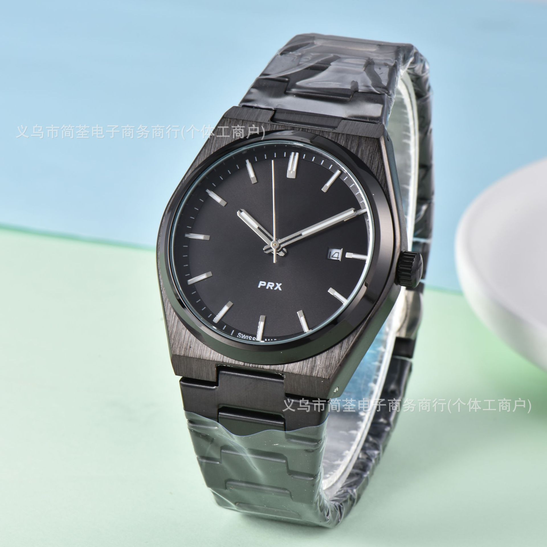 新款热销现货电商独立站跨境男士机械天牌简约大气时尚腕表钢带防