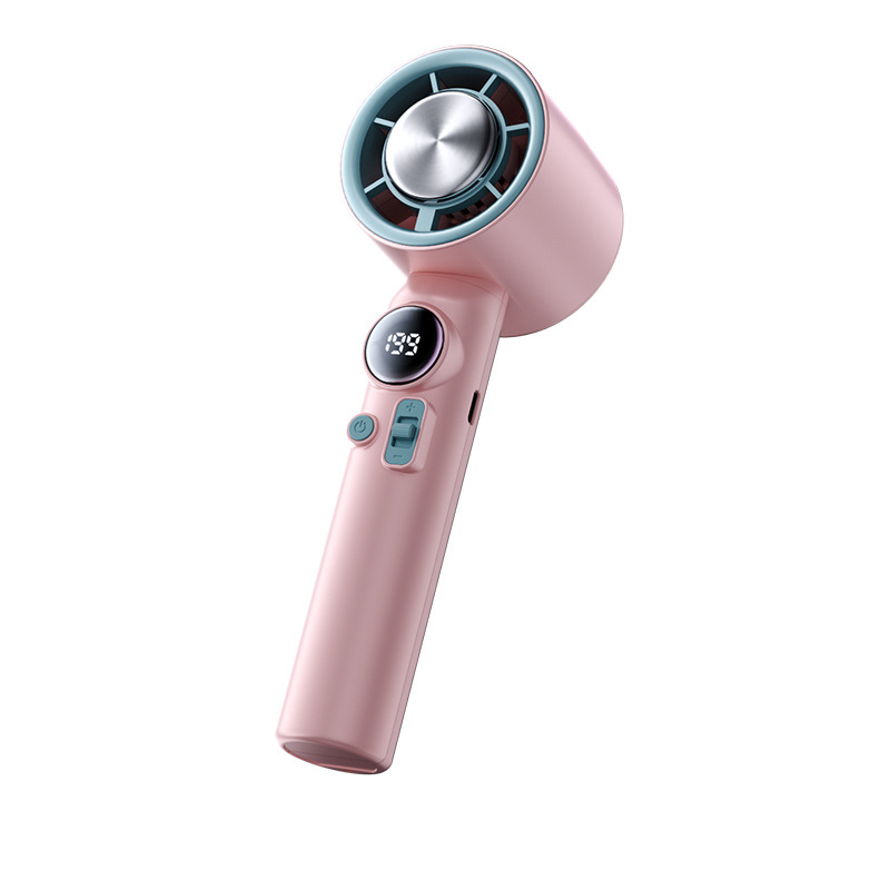 Ventilatore portatile ad alta velocità con turbina, ricaricabile tramite USB, per esterni, a semiconduttore, per raffreddamento rapido e compressione del ghiaccio._voghion.com