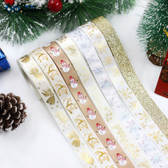 ゴールデンクリスマスリボンクリスマスリースクリスマスツリーちょう結び装飾DIYギフト包装パーティーリボンリボン