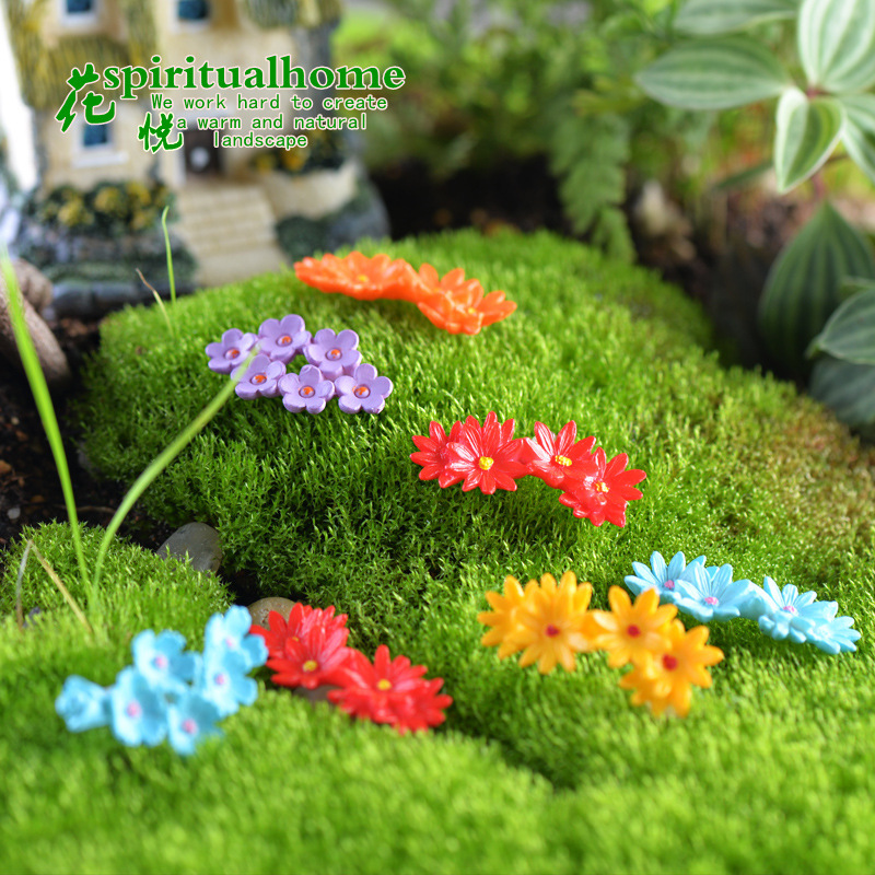Hoa giả nhiều màu, trang trí tiểu cảnh DIY rêu bonsai phụ kiện hoa nhựa mini (z-CJ-576)