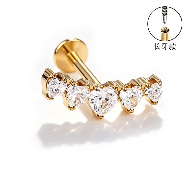 Labret piercing jewelry detail image
