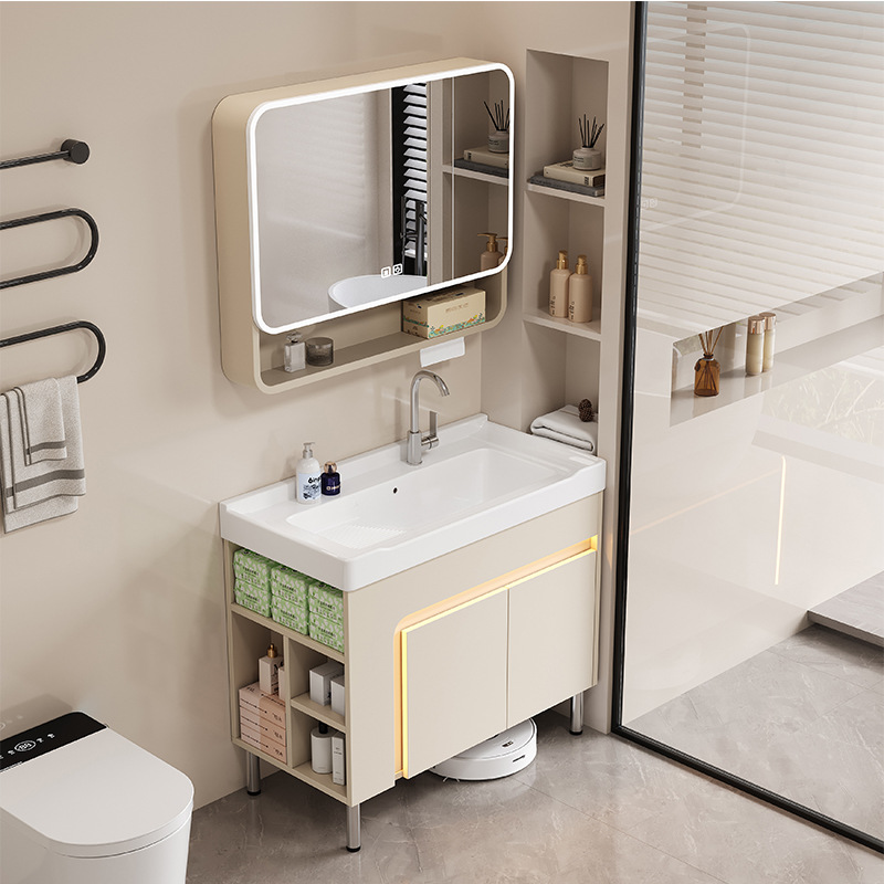 crema de viento abeja lavabo de suelo doméstico con tabla de fricción lavabo lavabo lavabo grande piscina lateral gabinete de almacenamiento