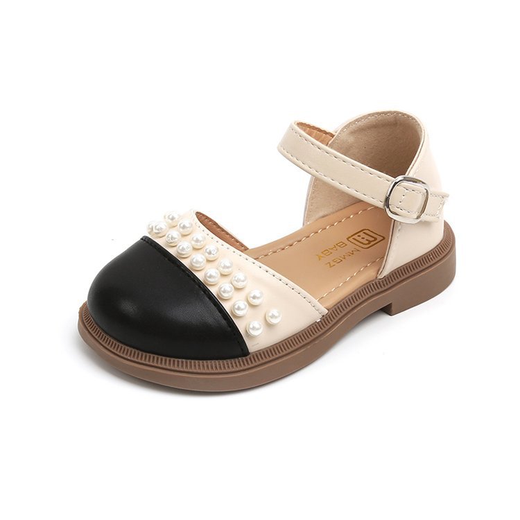 Καλοκαίρι 2023 Νέα, Ευέλικτα, καθημερινά παιδικά παπούτσια με σόλα Princess με μονόχρωμο δέρμα για κορίτσια_voghion.com