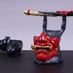 Ghostface Warrior Sword ハンドルホルダー、ユニバーサル樹脂素材 PS5/4 ゲームコンソールホルダー、樹脂工芸品