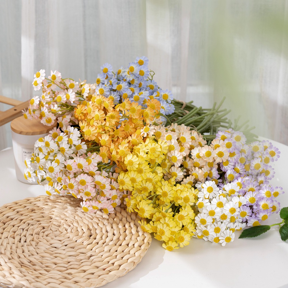 Handmade Ins Style Sunflower Bouquet Artificial Flowers Fake Green Plant Wedding Decoration Cross-border MW66002