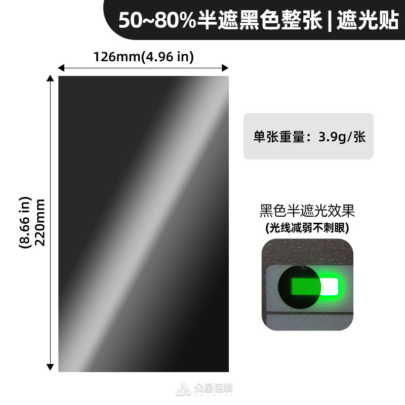 Diseñadas especialmente para Amazon, pegatinas negras de oscurecimiento total, pegatinas autoadhesivas LED 100% transfronterizas, cintas adhesivas al por mayor listas para enviar.