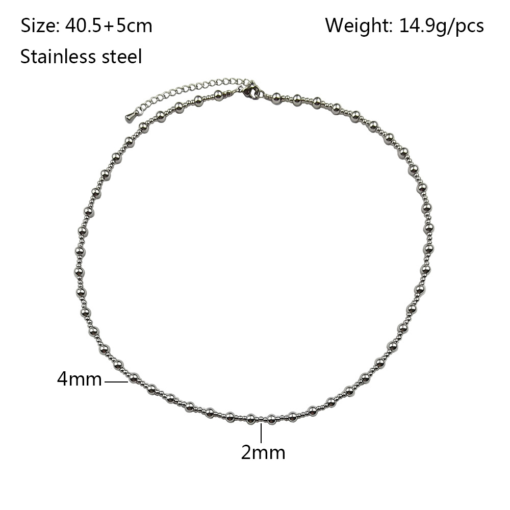 10g Weight Bracelets, Necklace Classification 1 Piece, 1 Set Quantity Holiday, Daily Occasion 304 Stainless Steel Material Geometric Pattern Women's Gender Plating Design Simple Style, Classic Style Style 1 Piece 1 Set 304 Stainless Steel Bracelets Necklace 无
