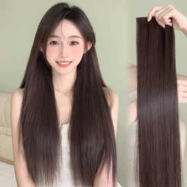 假发三片装接发片长直发仿真蓬松增发量一片式补发片网红