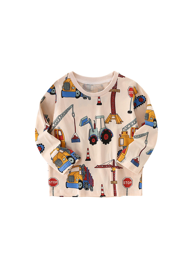 Malwee niñas camisas de otoño y invierno nuevos niños europeos y estadounidenses camisetas de cuello redondo para niños mangas largas base