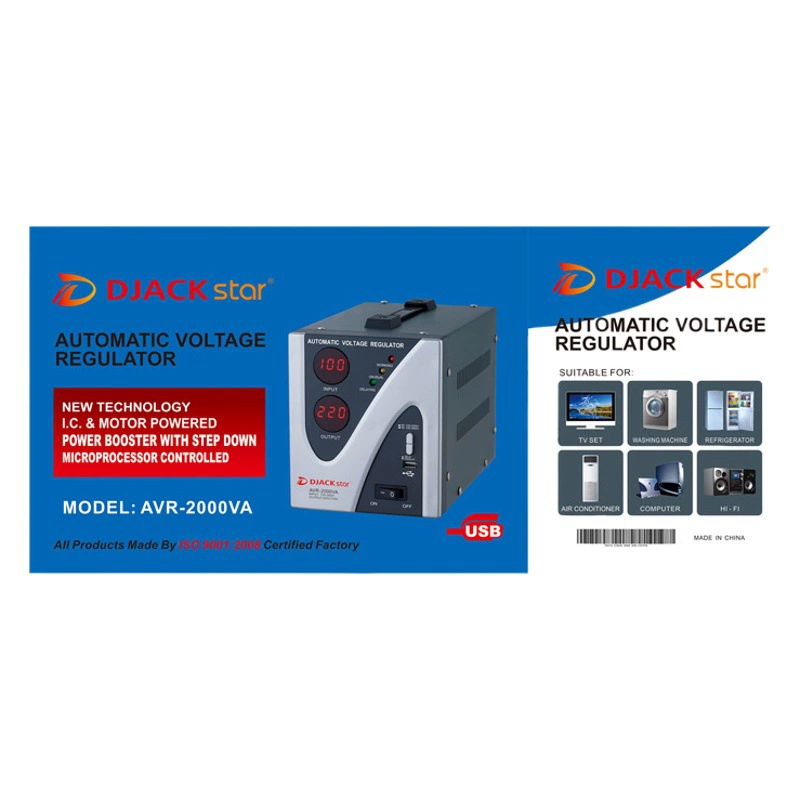 AVR-2000VA полностью автоматический стабилизатор напряжения переменного тока 220В для бытовых холодильников и кондиционеров, экспорт в Африку