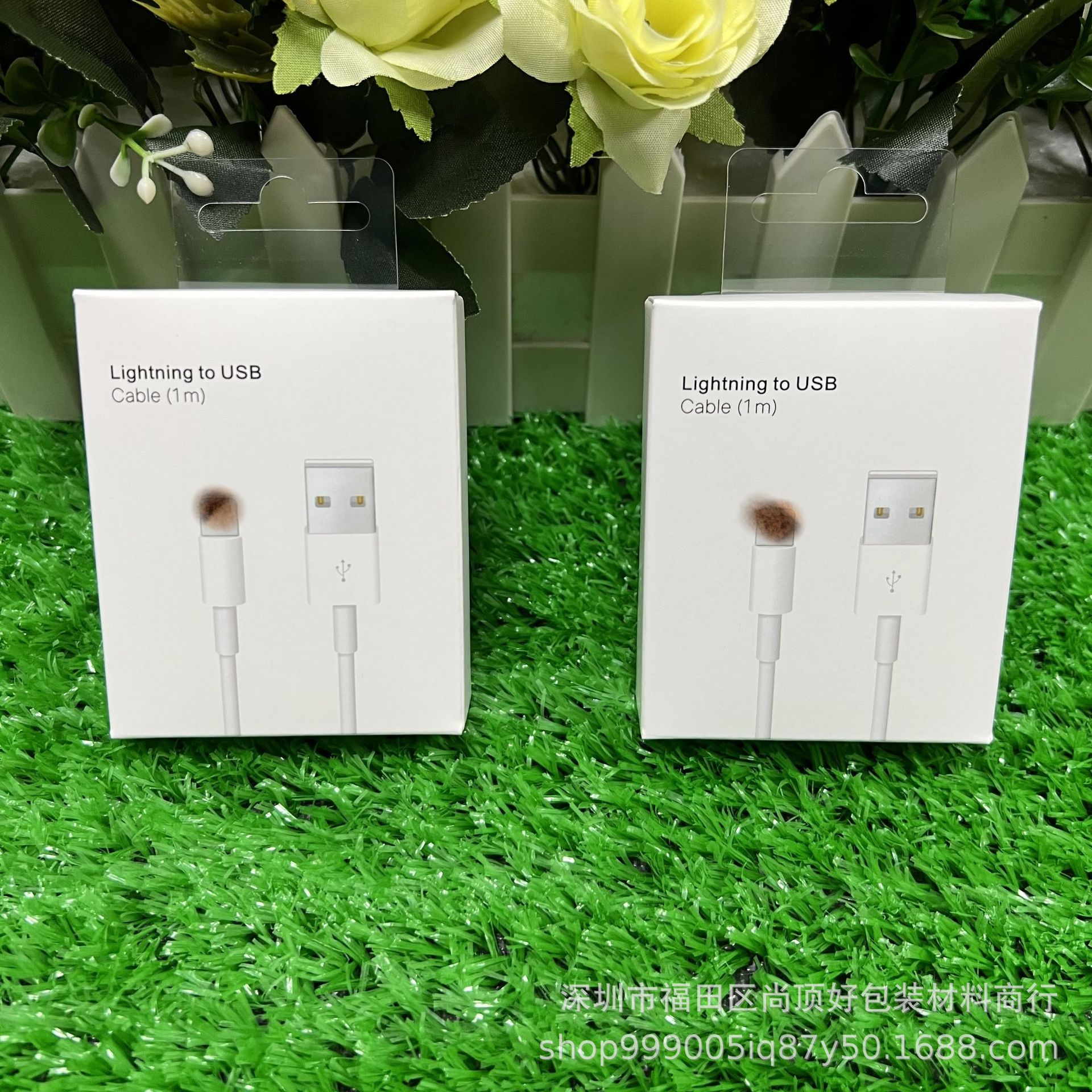 精仿苹果数据线包装盒 适用于Lightning to USB数据线中性包装盒