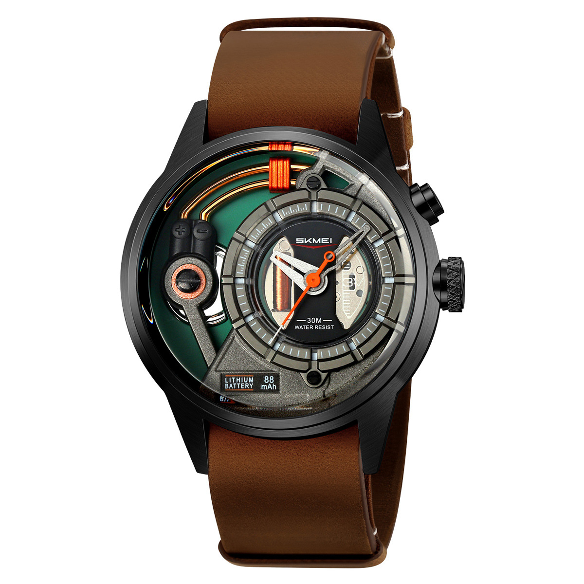 Momento Meisabo Punk viento mecánico relojes de cuarzo transfronterizos hombres retro cinturón nocturna relojes impermeables mayoristas