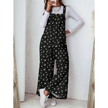 E 21077 Digital print strap sleeveless jumpsuit ����ӡ������