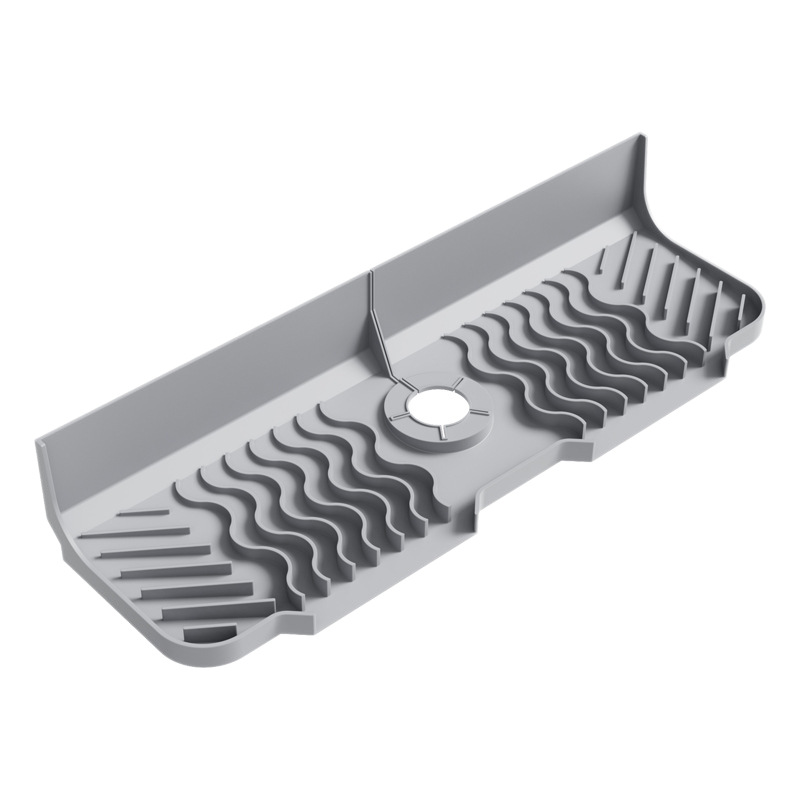 Transfronterizo silicona cojín de grifo lavabo tablero de salpicaduras baño tocador cojín de drenaje marco de almacenamiento bandeja de secado de jabón