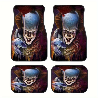 Movie Clown Crystal Velvet Car Floor | Avtomobil döşəmə paspasları - horror-10-3344cm-two-piece-pack