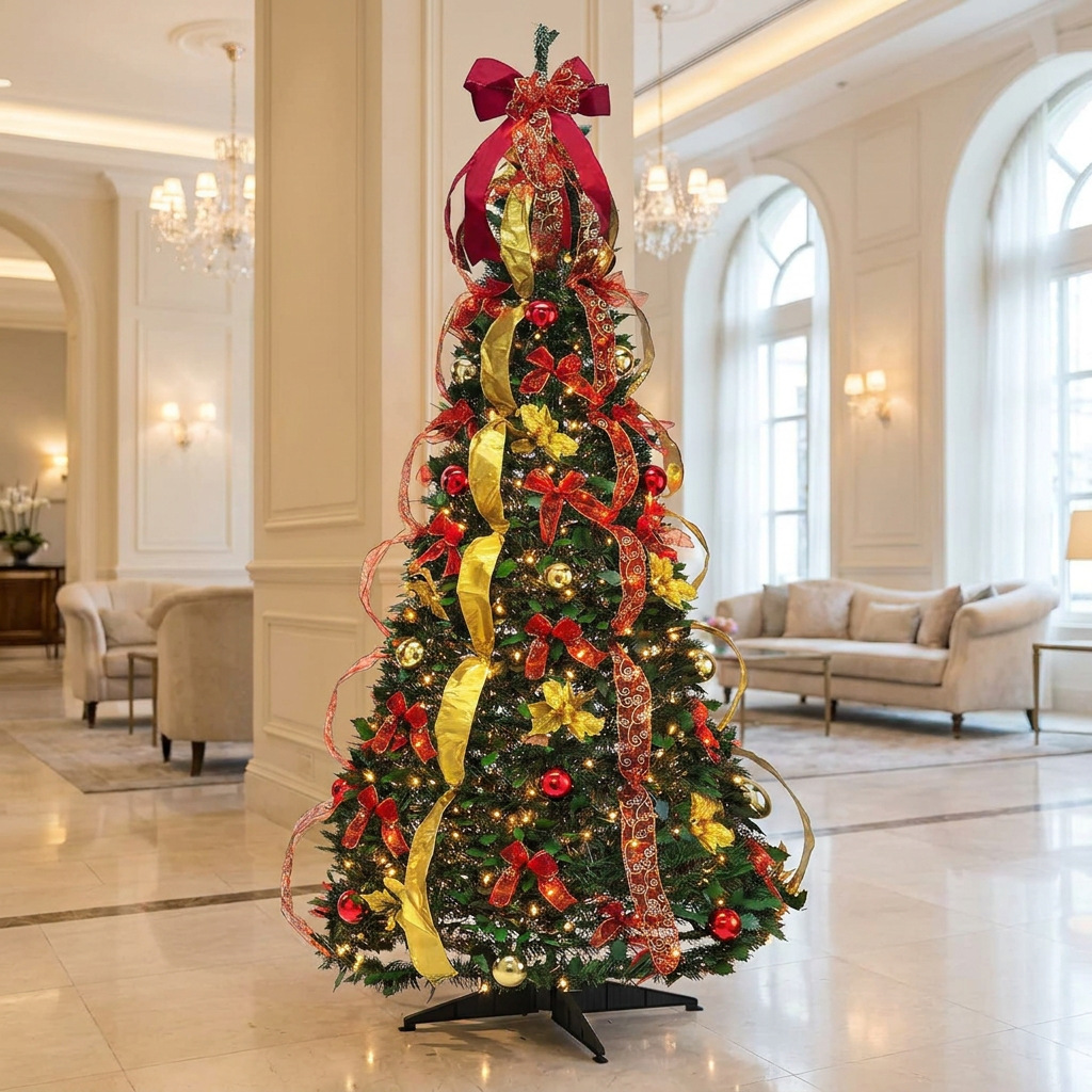 Pop-up árbol de Navidad 1.8m fábrica directa clásico árbol de Navidad plegable árbol de Navidad