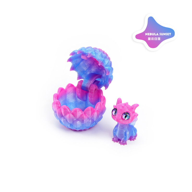 3Dプリント開閉ドラゴンエッグセット、かわいいペットドラゴンオーナメント、手作りギフト、組み立てられたカラフルな装飾、クリエイティブでトレンディなおもちゃ|undefined