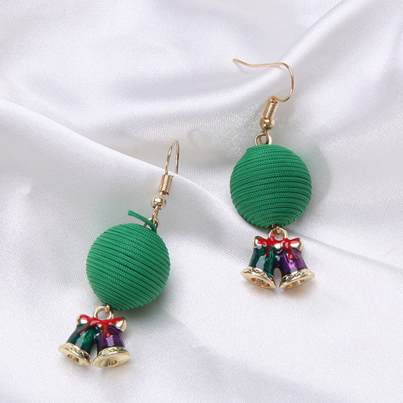Drop Earrings Classification 1 Pair Quantity 1 Pair Christmas Simple Style Christmas Tree Inlay Alloy Zircon Drop Earrings