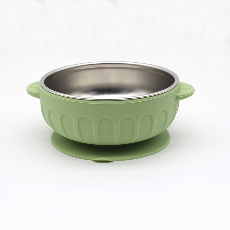 Amazon スポットシリコン 304 ステンレス鋼食器 7 点セット取り外し可能な吸盤プレートボウルセット|undefined