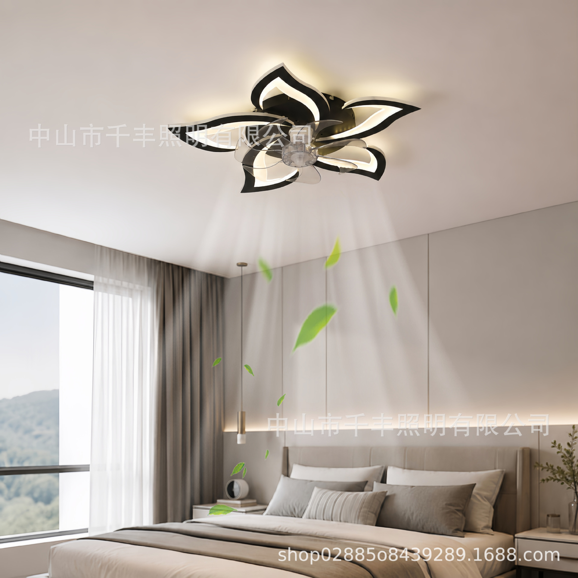 Lámparas de pétalos de viento nórdico transfronterizos modernas y sencillas luces LED reclinadas creativas de lámparas Zhongshan lámparas de decoración de puerta de entrada