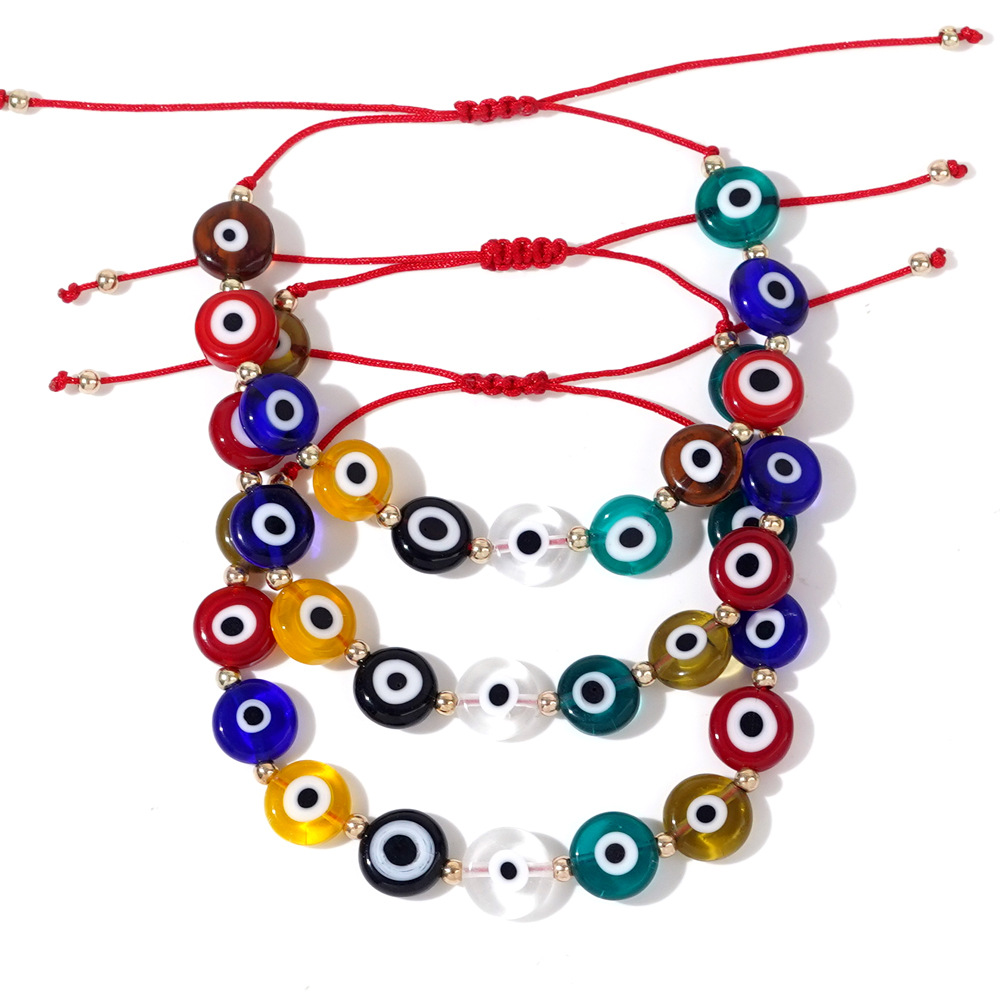 Lucky Evil Eye Red String Bracelet Handmade Protection Jewelry_voghion.com