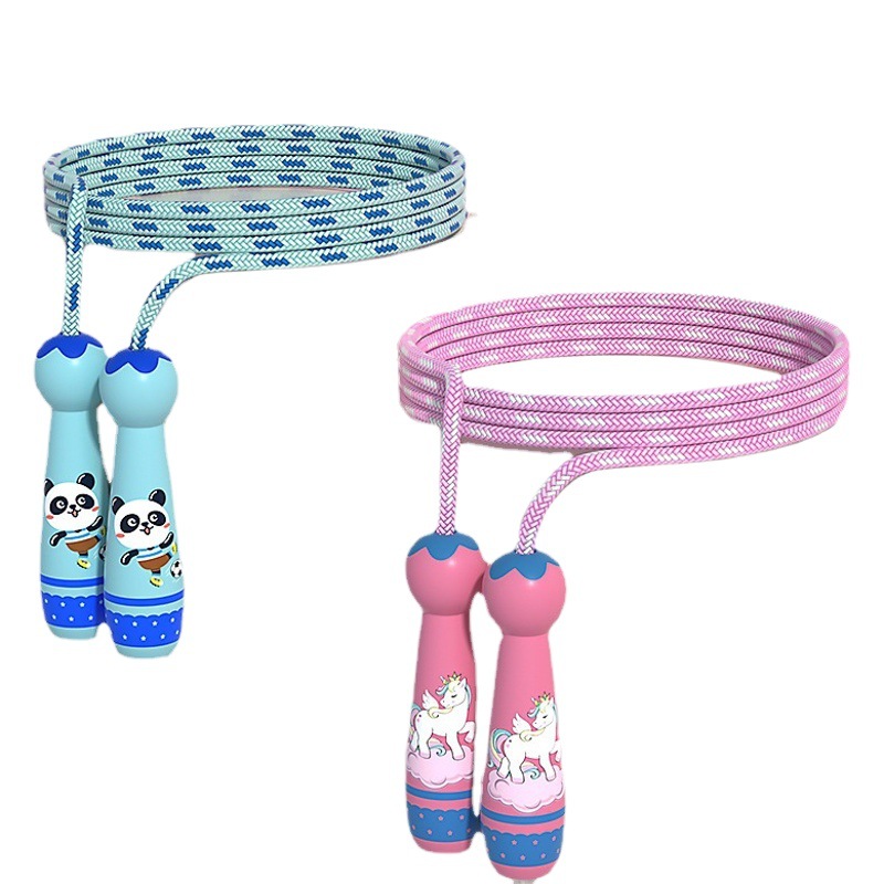 Children's Rope Skipping Boys and Girls Primary School Students Kindergarten Sporting Goods Beginners Pushcard Adjustable Rope Skipping Wooden Toys