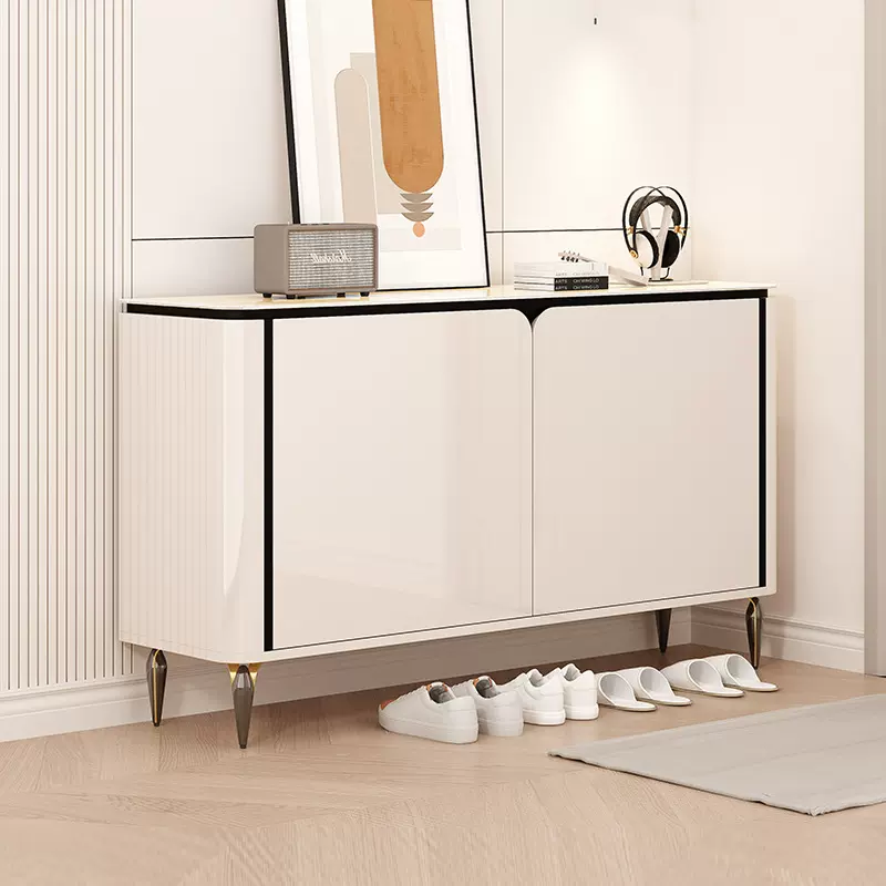 现代简约奶油风鞋柜家用门口靠墙玄关柜入户收纳隔断柜进门储物柜