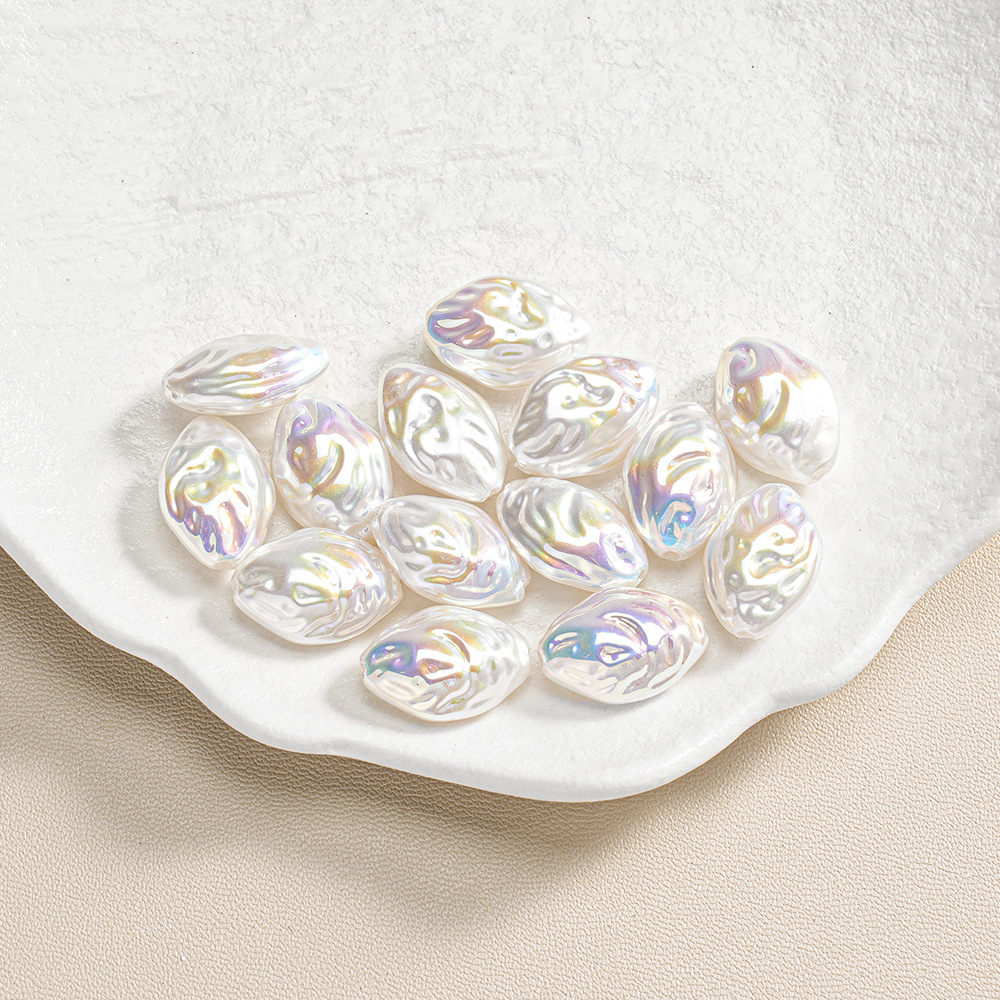 30 ABS barroco de forma especial piedra pequeña perla ovalada con cuentas pulsera de bricolaje collar accesorios de joyería lote suelto