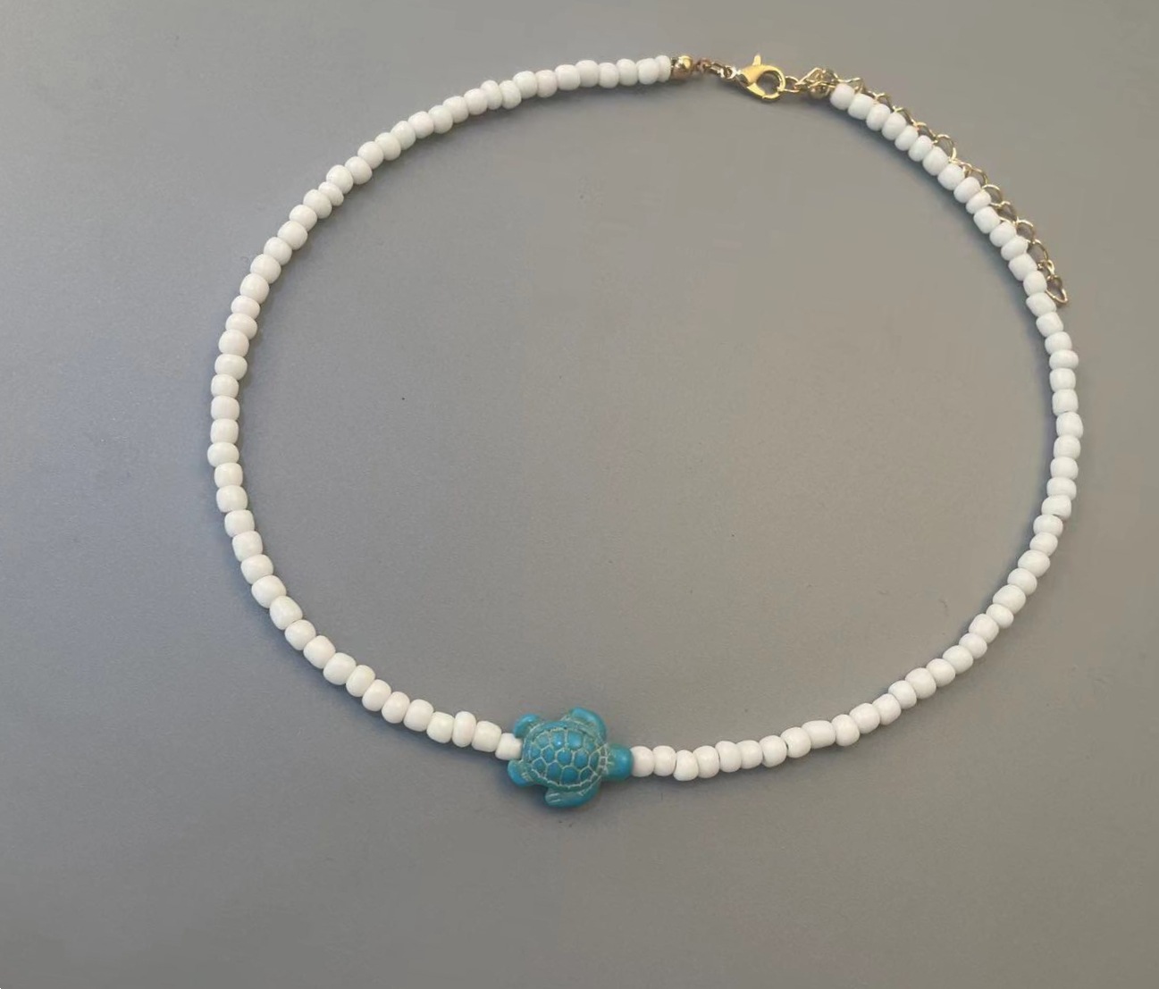 13g Weight Necklace Classification Seed Bead Chain Material 1 Piece Quantity Holiday, Daily Occasion Seed Bead Material Tortoise, Starfish Pattern Women's Gender Marine Style, Simple Style Style Marine Style Simple Style Tortoise Starfish Seed Bead Wholesale Necklace 9