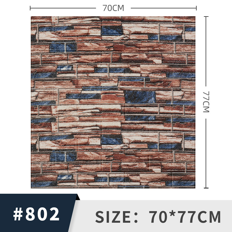 Papel pintado autoadhesivo 3D pegatinas de pared al por mayor de espuma de ladrillo pegatinas decorativas retro de moda papel tapiz de fondo