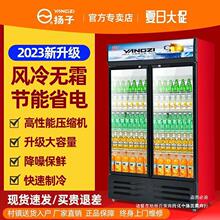 包邮扬子双开门展示柜饮料冷藏冰柜保鲜冷饮冷柜商用啤酒冰箱单门