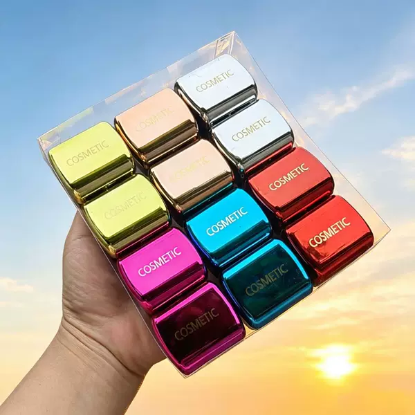 Colorful electroplated square eyebrow pencil sharpener, eyeliner and lip liner special sharpener, portable beauty pencil sharpener wholesale