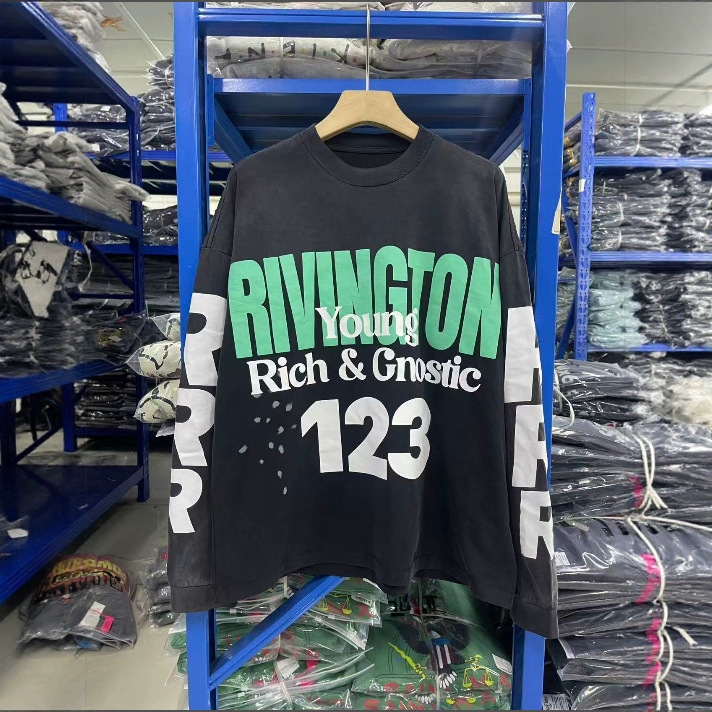 High Street Trendy Loose Casual Versatile Crew Neck Sweatshirt For Men And Women_voghion.com