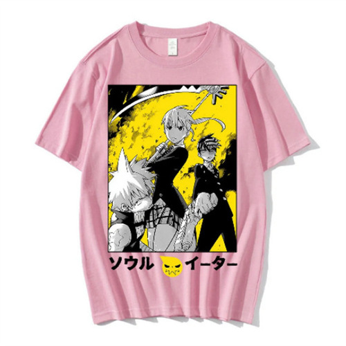 T-shirt Cartoon Anime Summer Cotton Unisex Top New Short-sleeved Anime