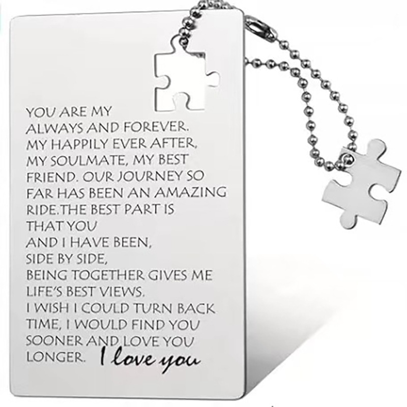 20g Weight Pendant Jewelry Making Type 55*85mm Jewelry Making Size DIY Jewelry Accessories Classification 1 Piece Quantity 304 Stainless Steel Material Letter, Jigsaw Pattern Plating Design Simple Style Style 1 Piece 55*85mm 304 Stainless Steel Letter Jigsaw Pendant 9