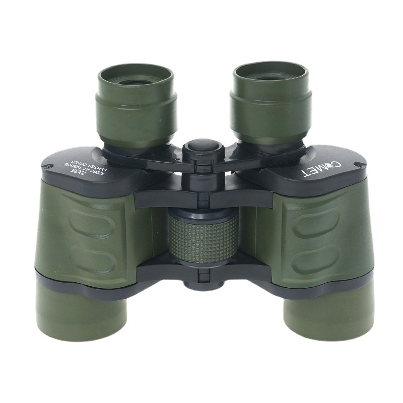 双筒望远镜批发7×35军绿色高清高倍微光夜视户外旅行演唱会便携