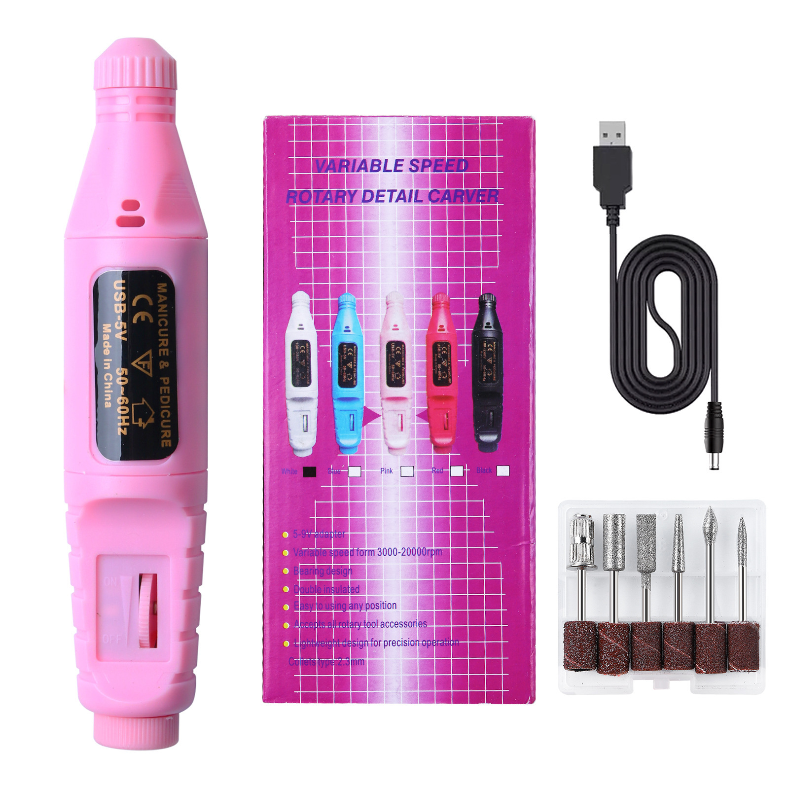 Rectificadora USB Rosa mejorada