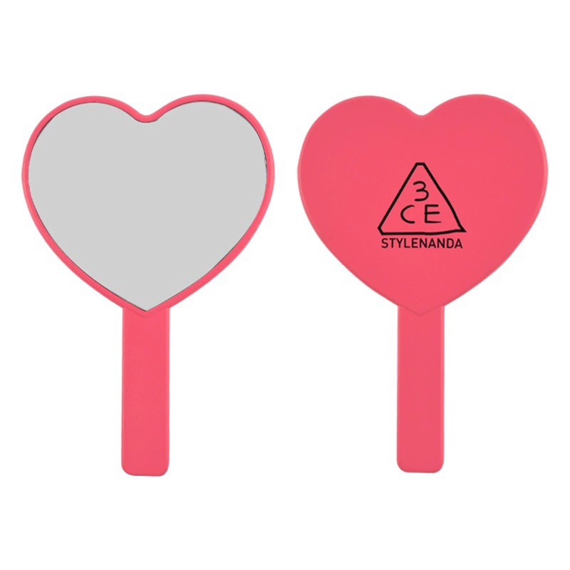 Японский и корейский новый 3CE зеркало для макияжа розовый любовь ручка зеркало изображение Печатный логотип красота подарок портативное зеркало